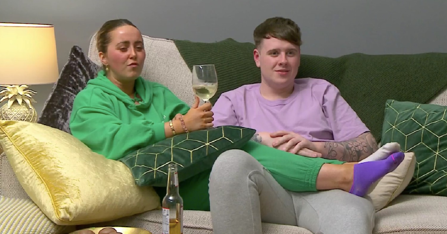 Roisin and Joe watching TV on Gogglebox