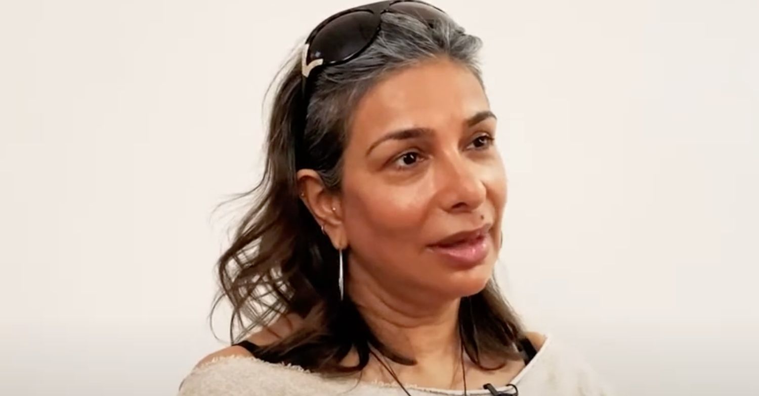 Shobna Gulati speaking in an interview