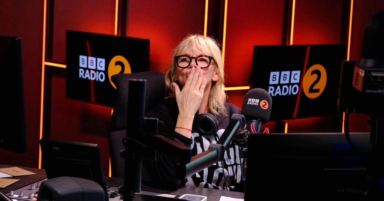 Zoe Ball blowing a kiss