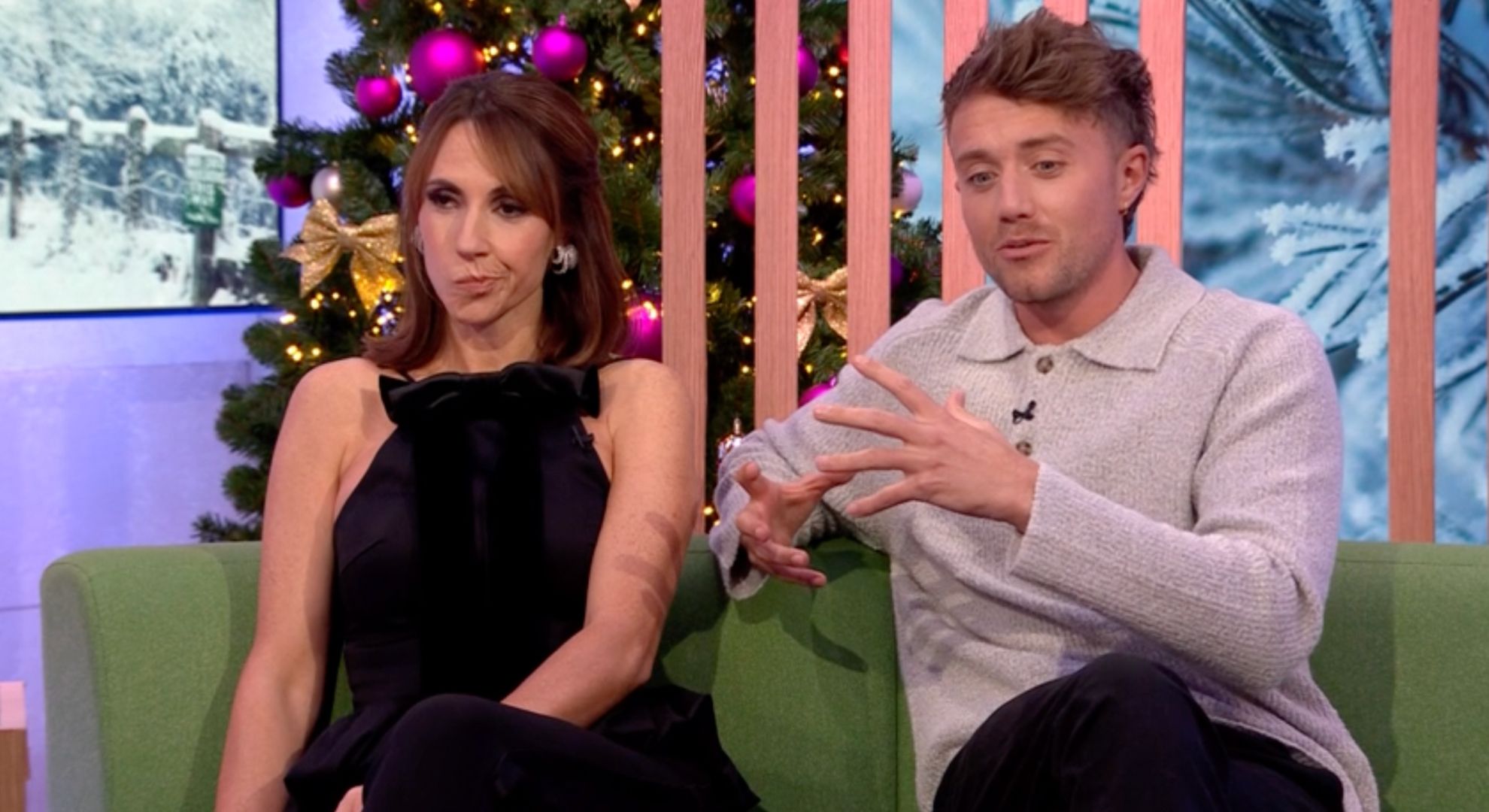 The One Show presenters Alex Jones and Roman Kemp