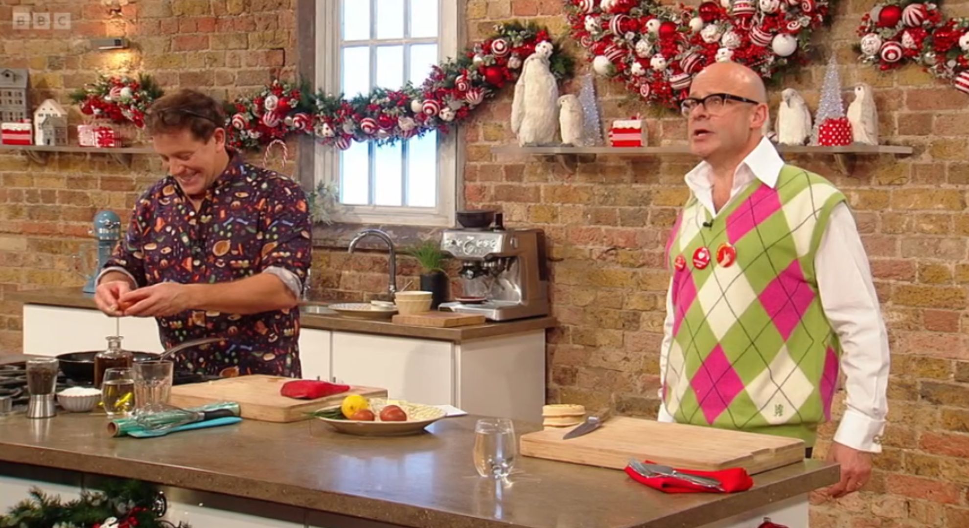 Matt Tebbutt and Harry Hill on Saturday Kitchen