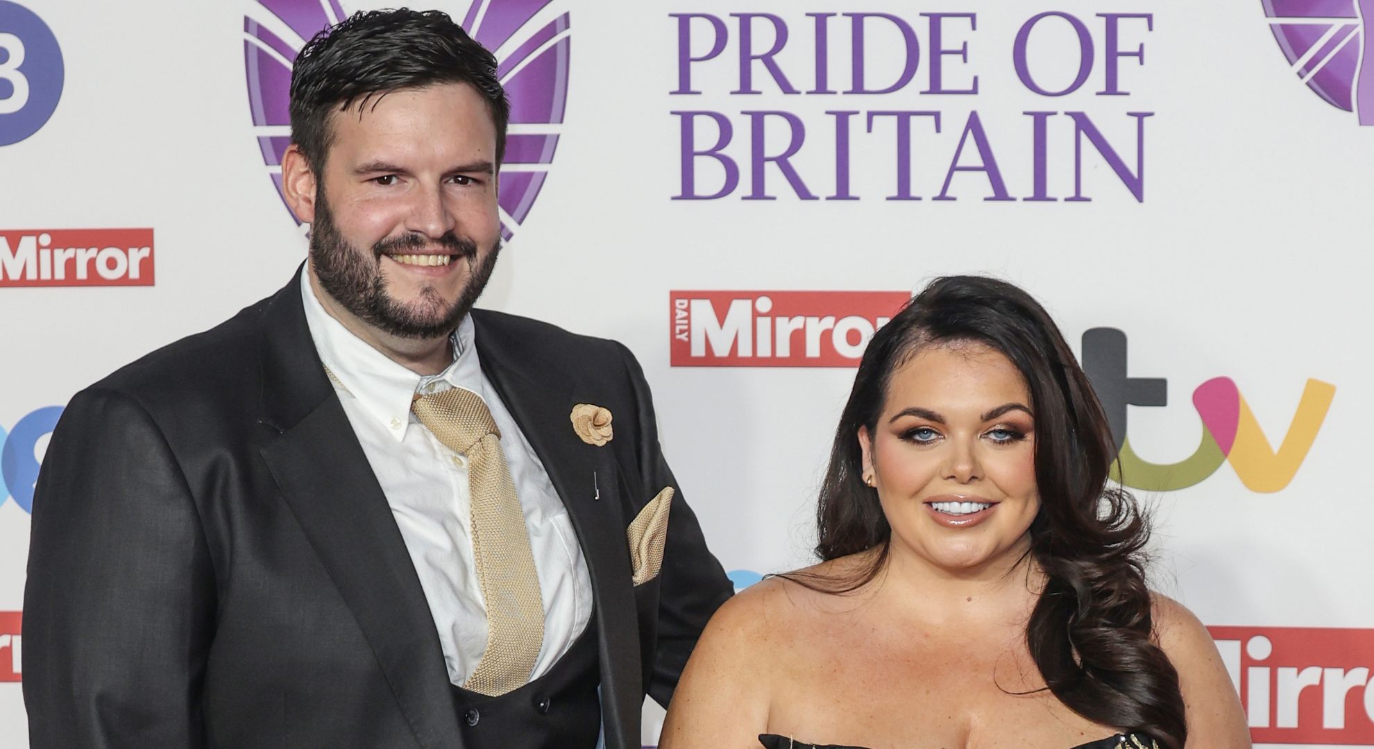 Scarlett Moffatt and partner smiling