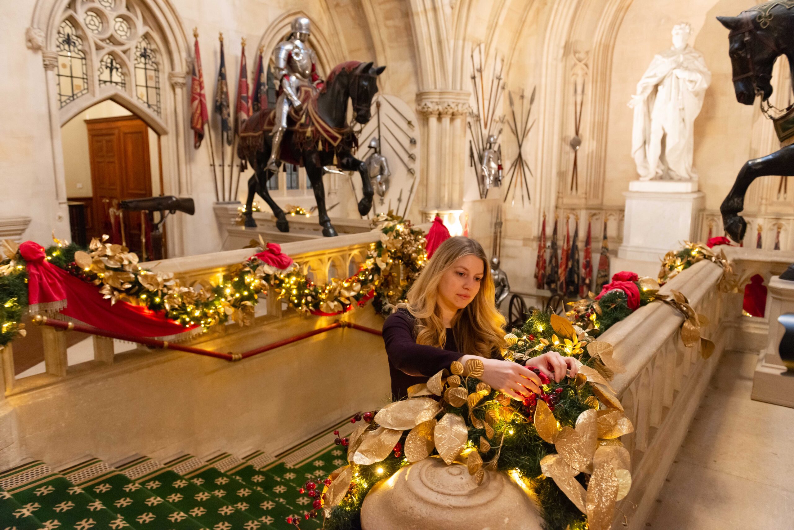 Royal Christmas decorations in Windsor Castle