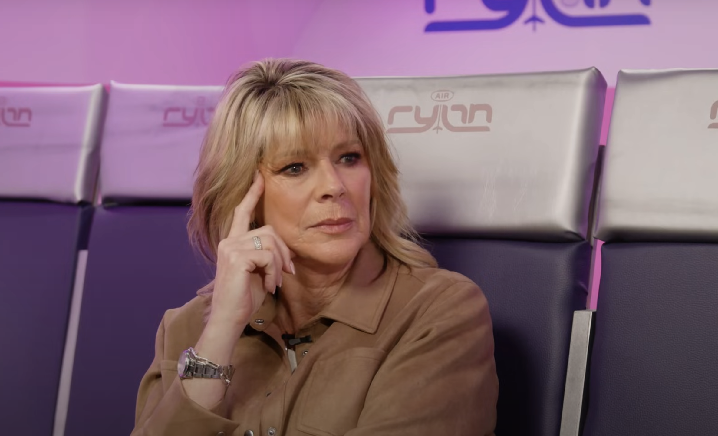 Ruth Langsford aboard Air Rylan