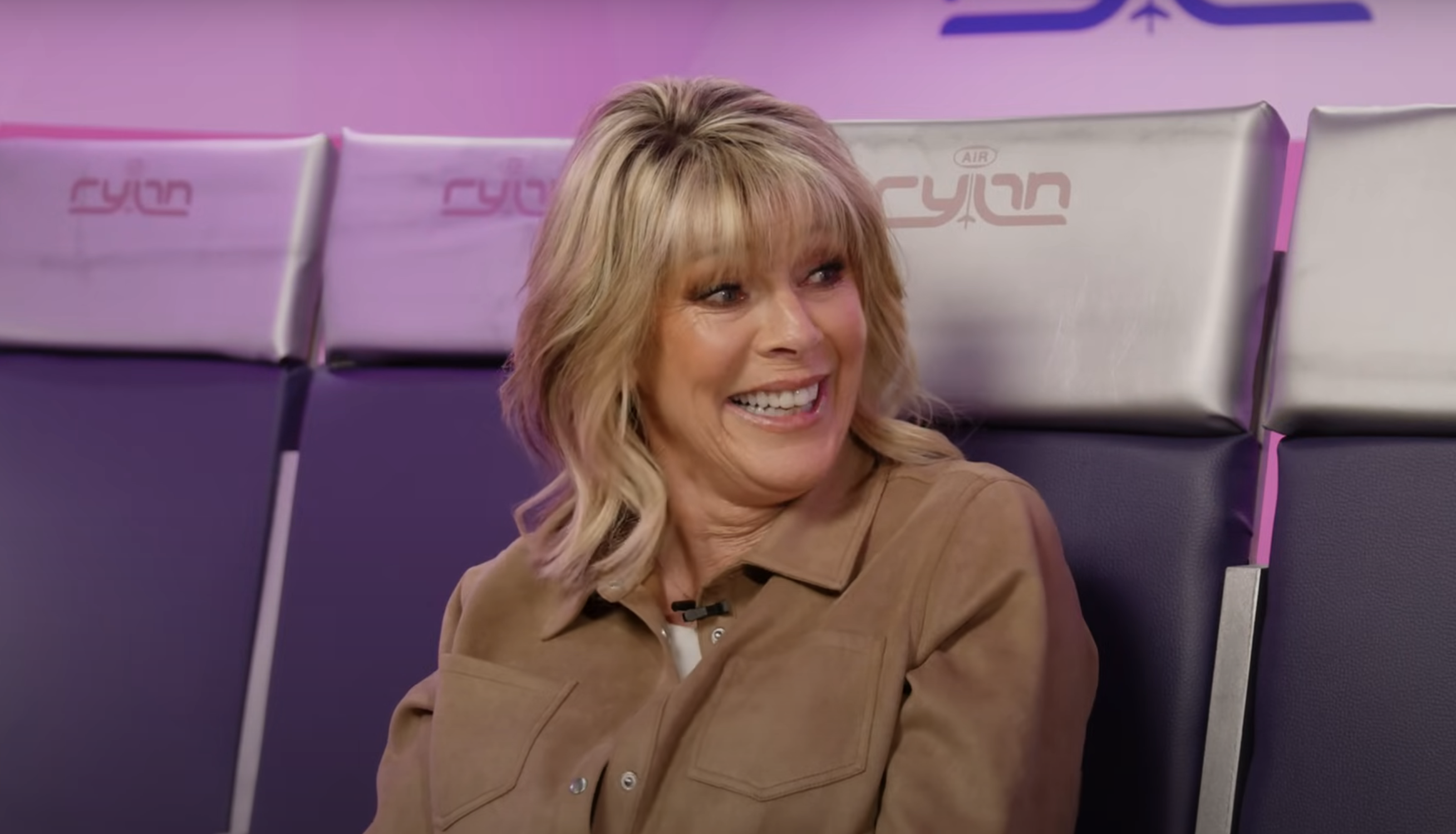 Ruth Langsford aboard Air Rylan