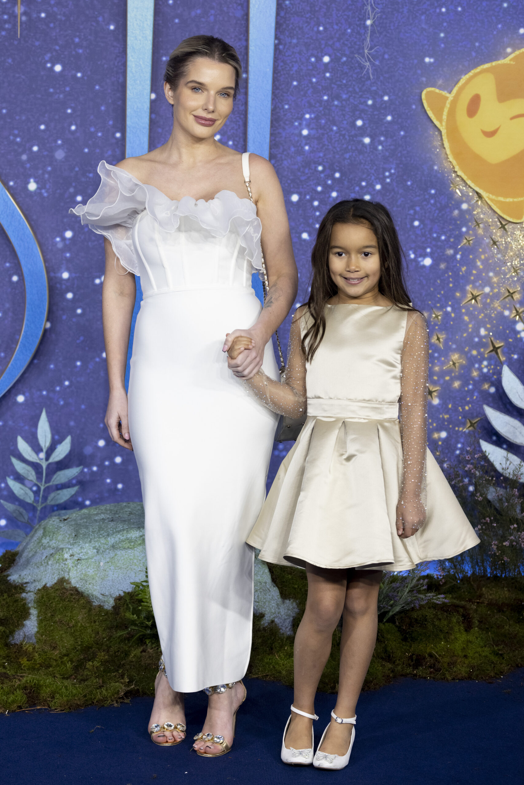 Helen Flanagan with her daughter Matilda at the UK premiere of 'Wish' 