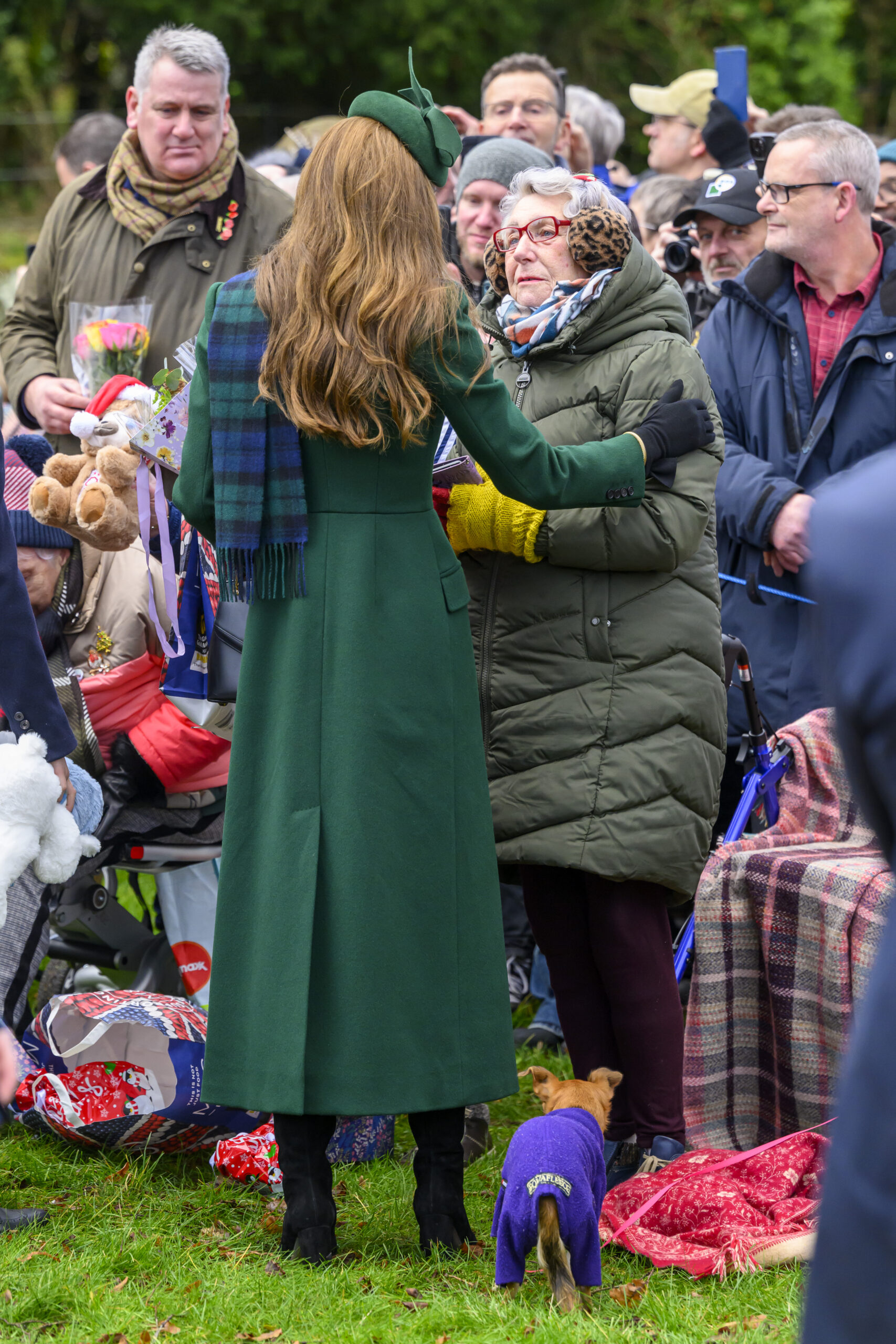 Princess Kate speaks with woman during Christmas Day walkabout