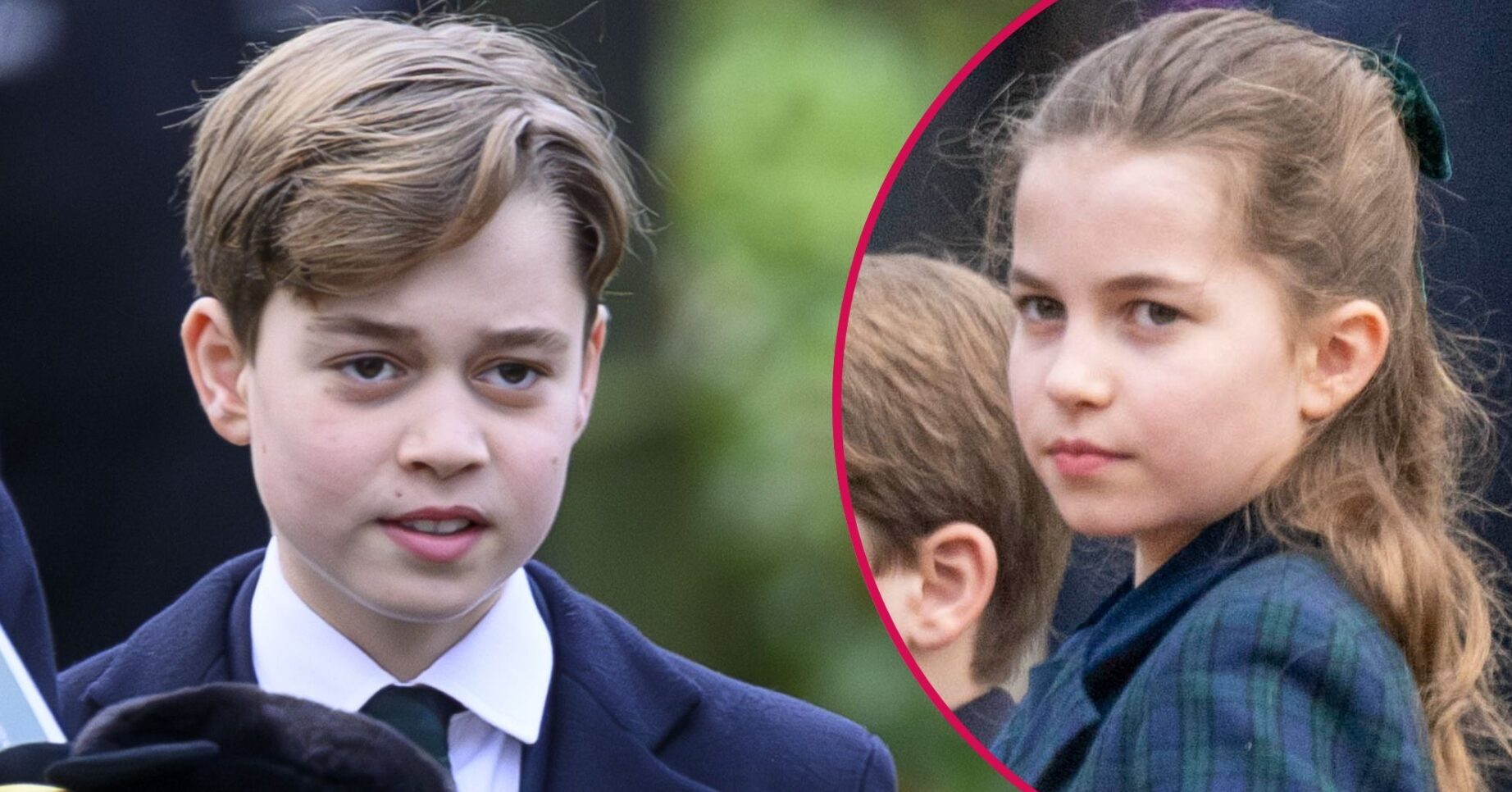 ED! composite of Prince George and Princess Charlotte during Christmas Day walkabout 2024