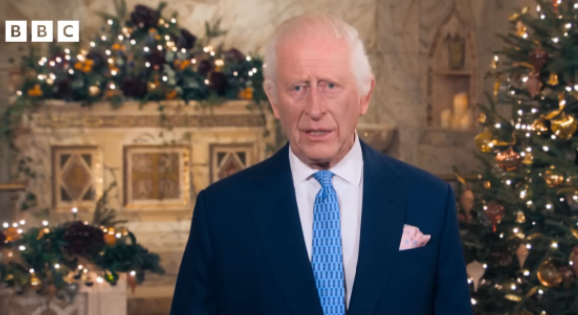 King Charles speaking in Christmas Day speech 2024