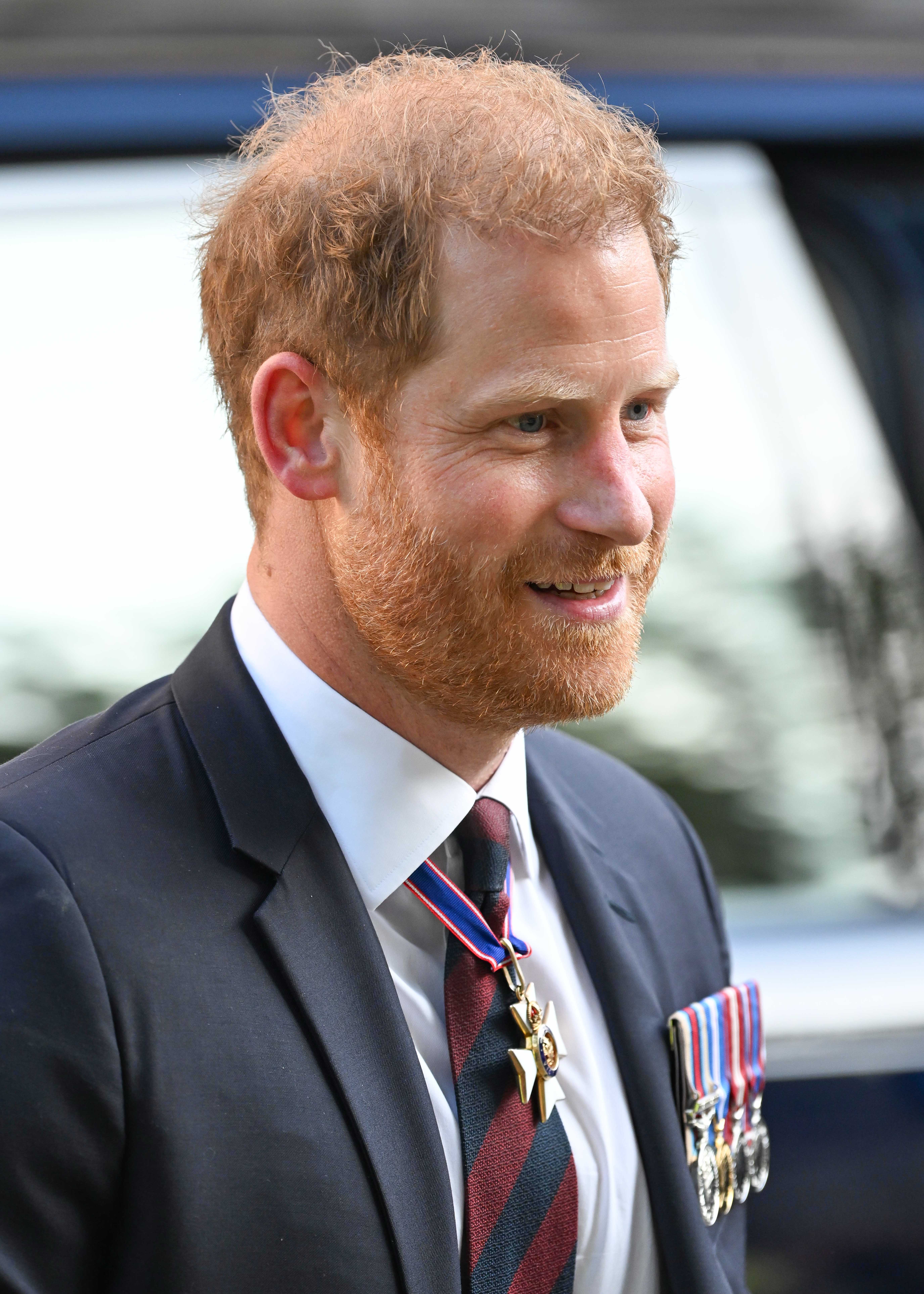 Prince Harry smiling at ceremony for Invictus Games