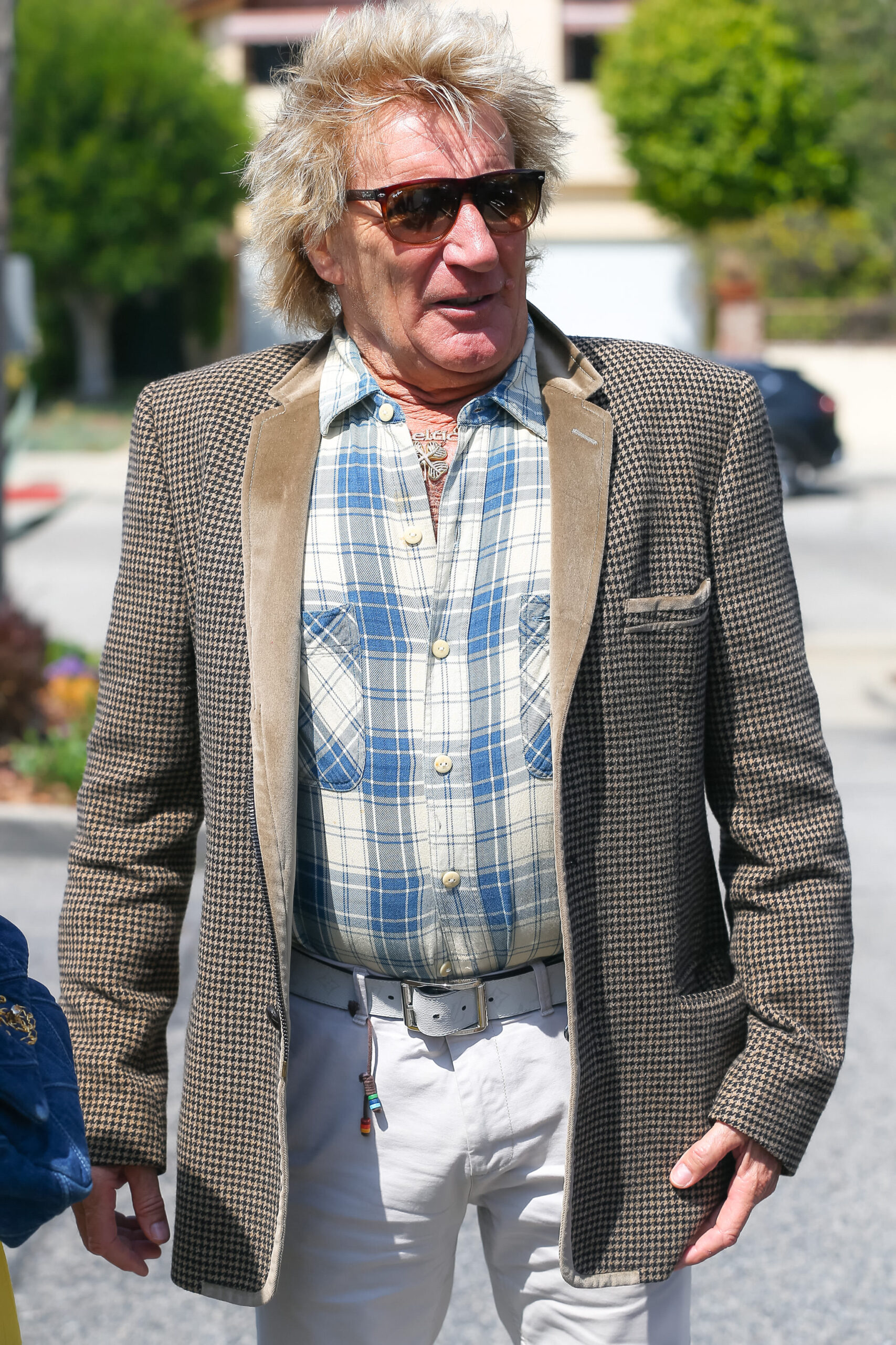 Sir Rod Stewart out and about