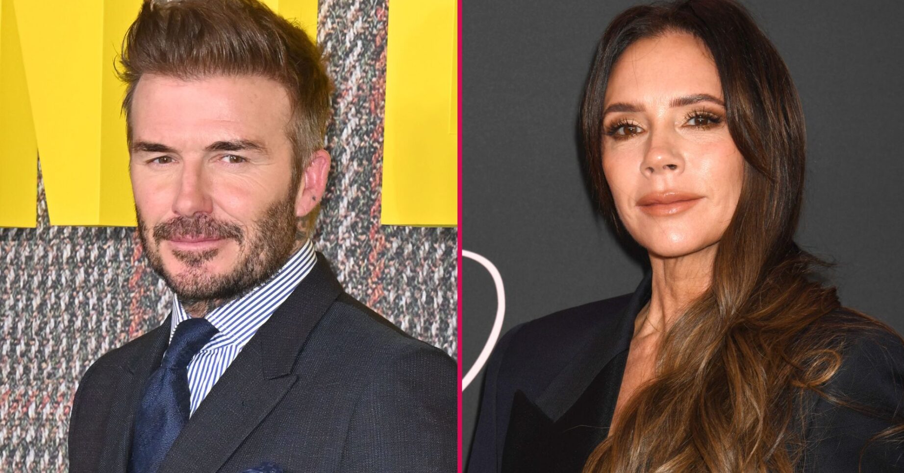 ED! composite of David and Victoria Beckham at events