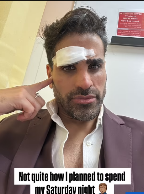 Screenshot of Dr Ranj Singh's Instagram story featuring white plaster on his forehead