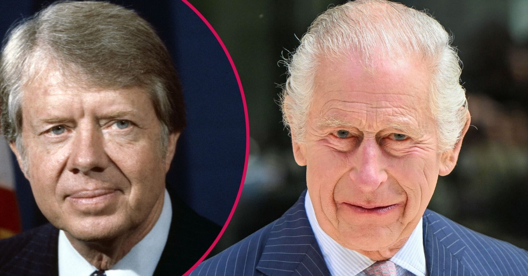 Split image of Jimmy Carter (left) and King Charles (right)