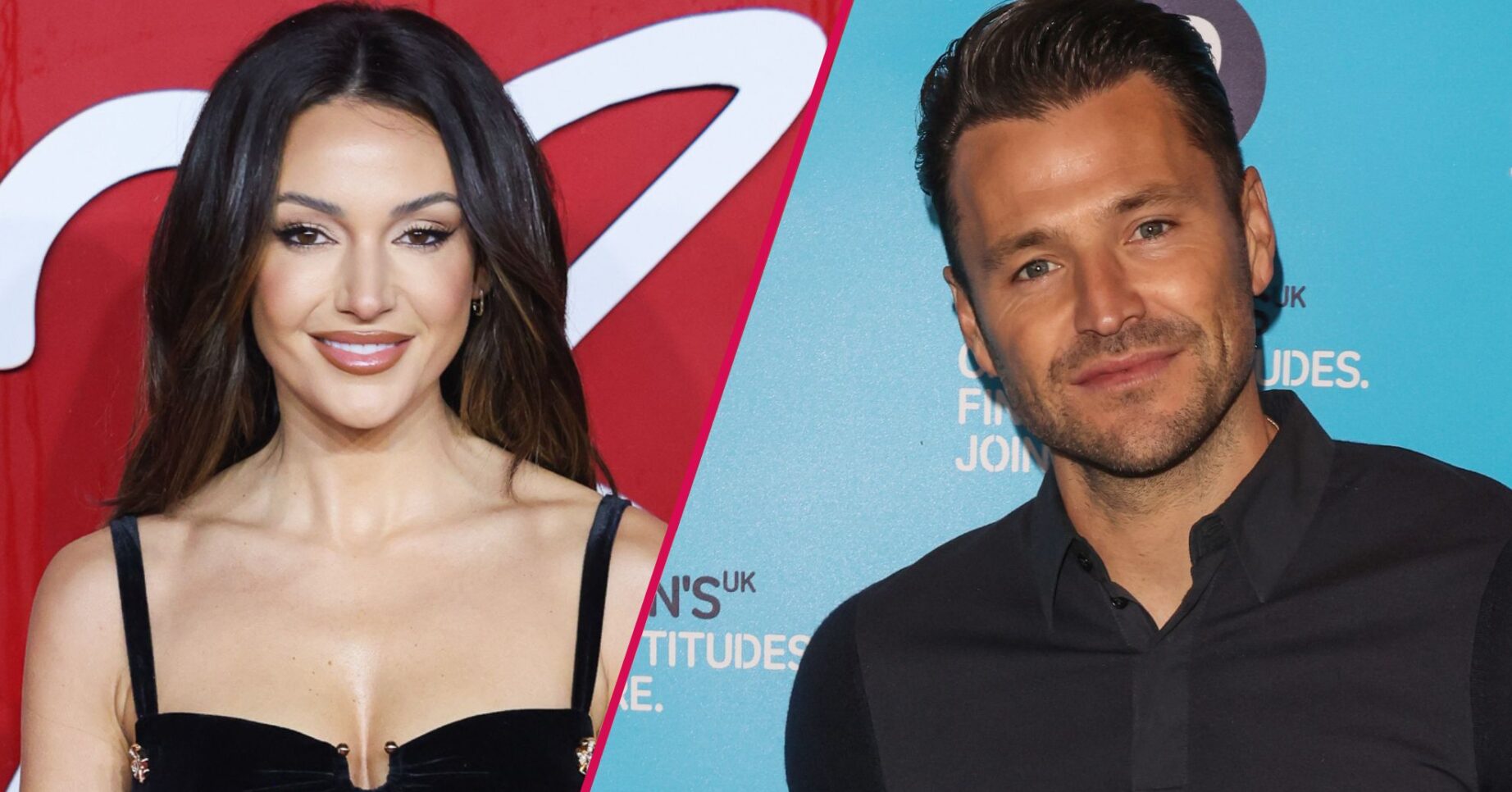 Split image of Michelle Keegan (left) and Mark Wright (right)