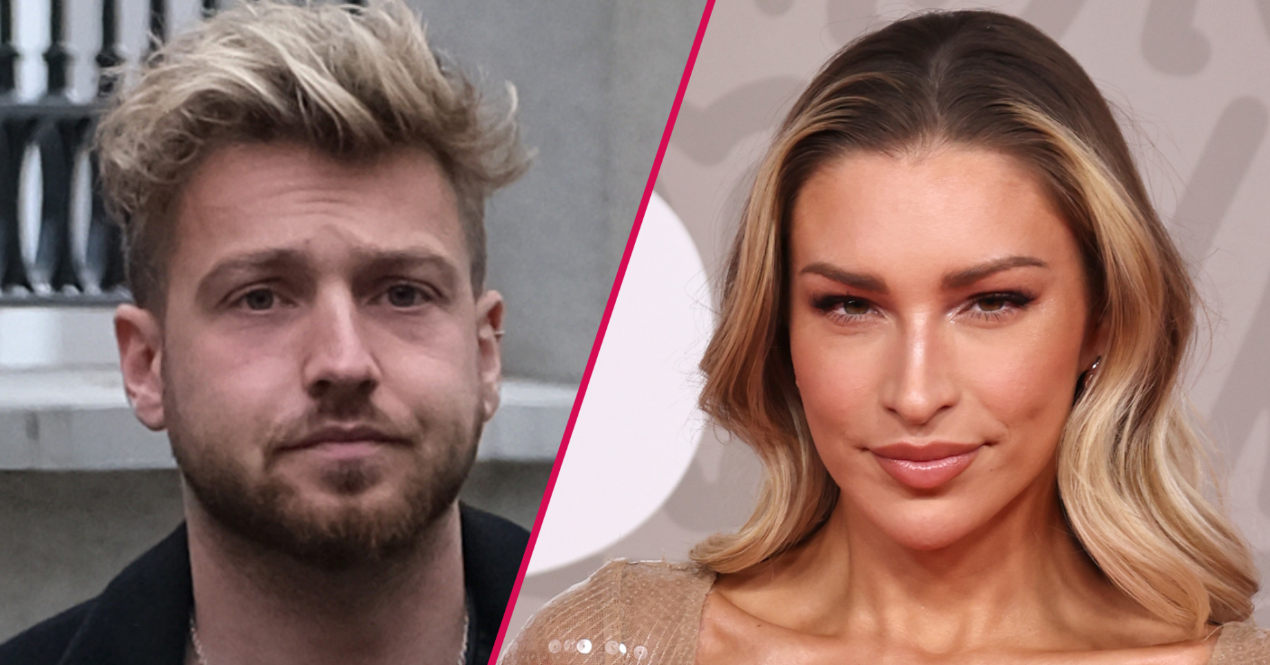 Sam Thompson looking sad and Zara McDermott