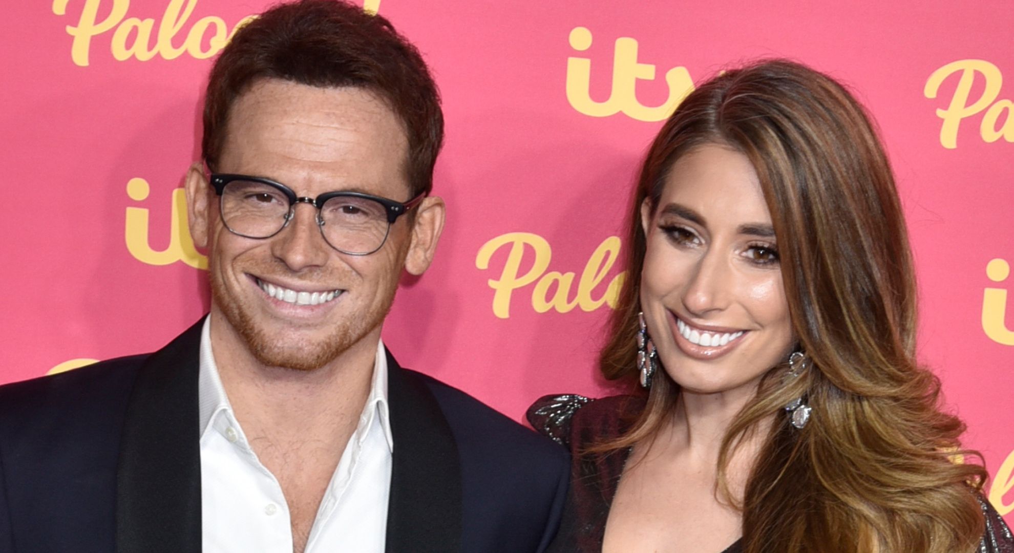 Joe Swash and Stacey Solomon smiling for the camera