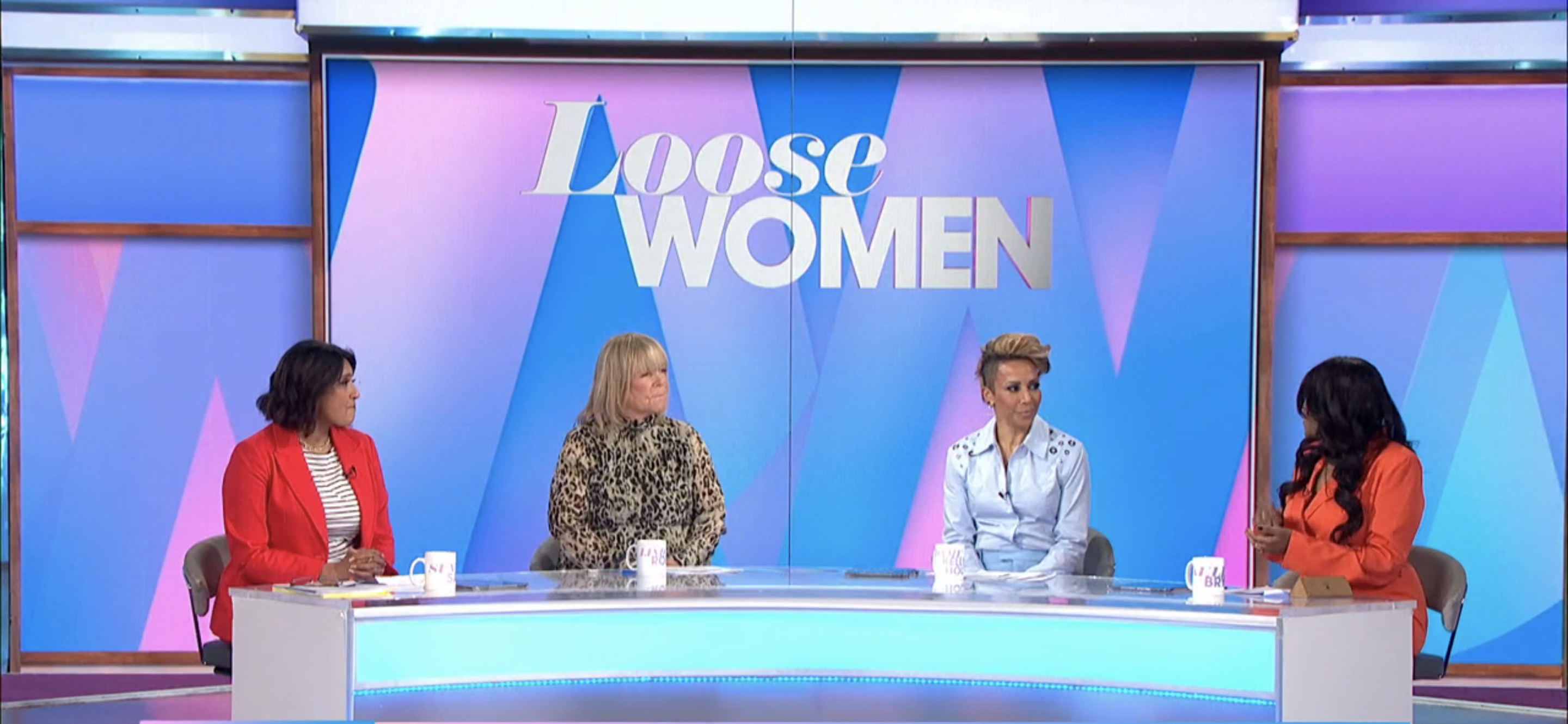 Loose Women panel featuring Sunetra Sarker and Simon Gregson