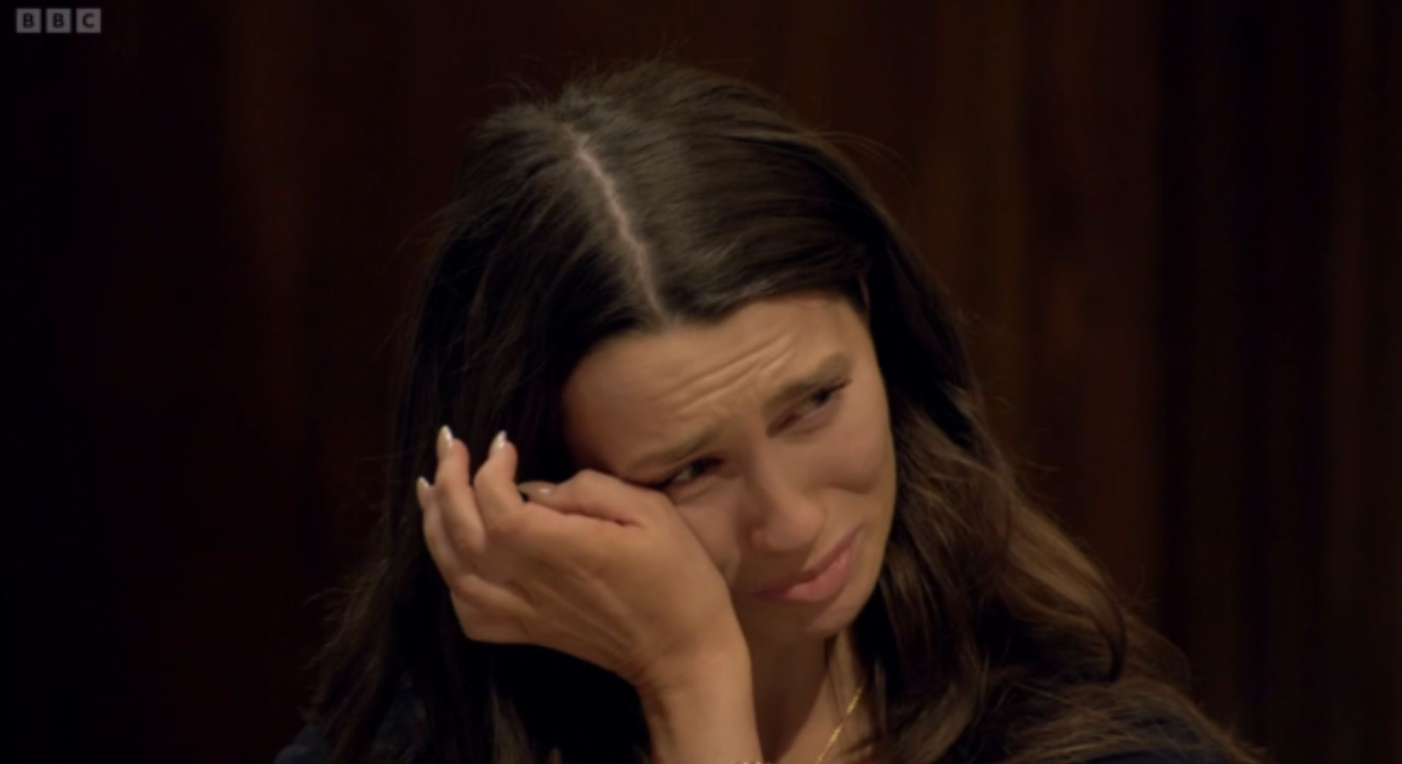 Elen crying on The Traitors