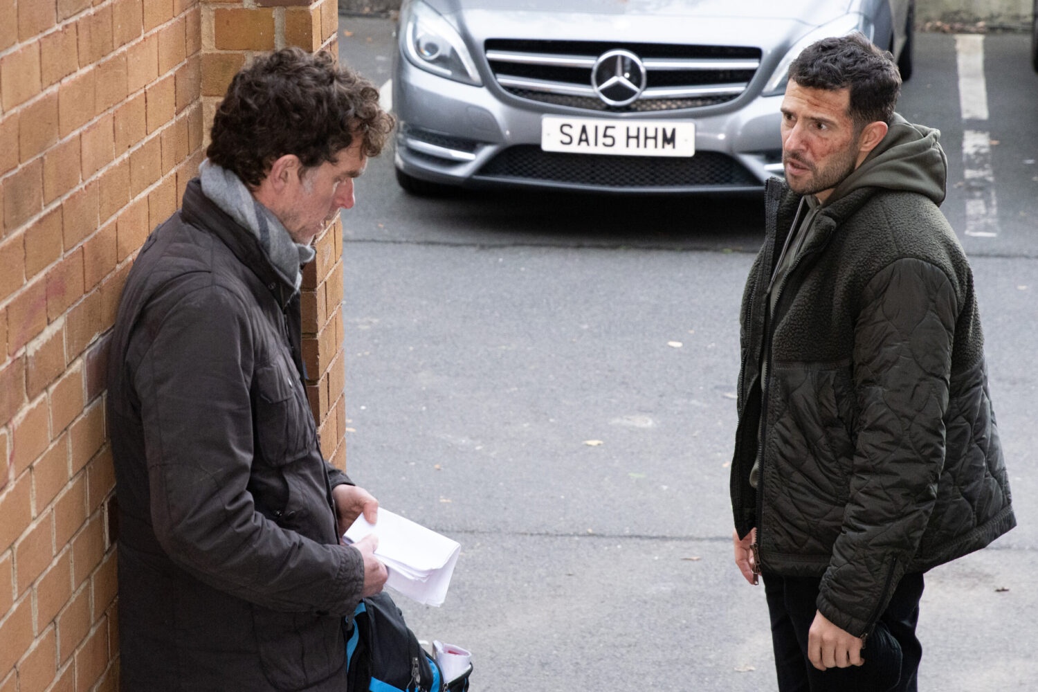 Marlon and Ross, searching outside