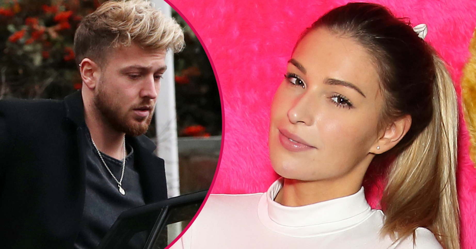 Sam Thompson and Zara McDermott looking glum