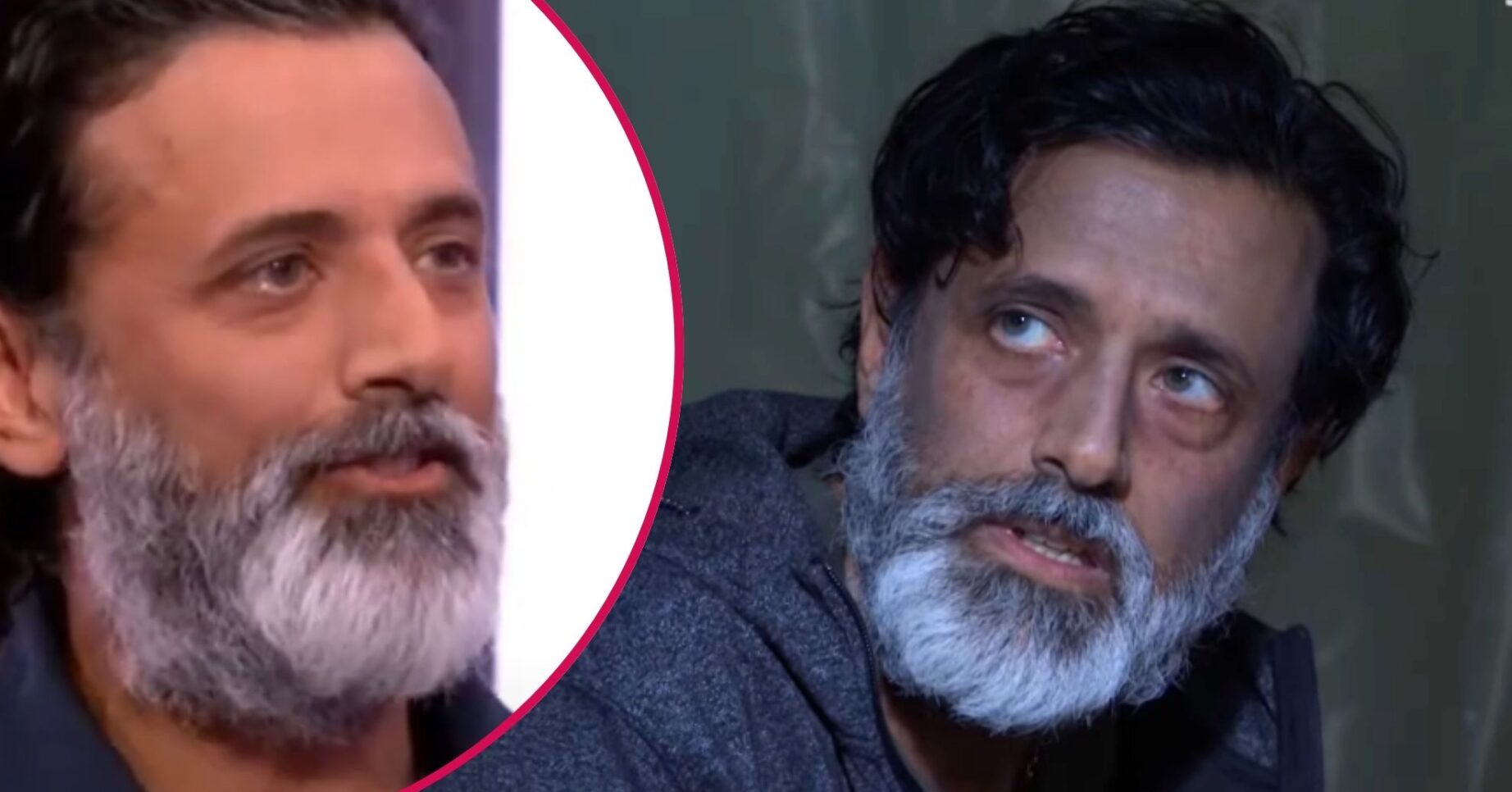 Nish looks weary on EastEnders; inset, Navin Chowdhry in an interview (Credit: BBC/Composite: ED!)