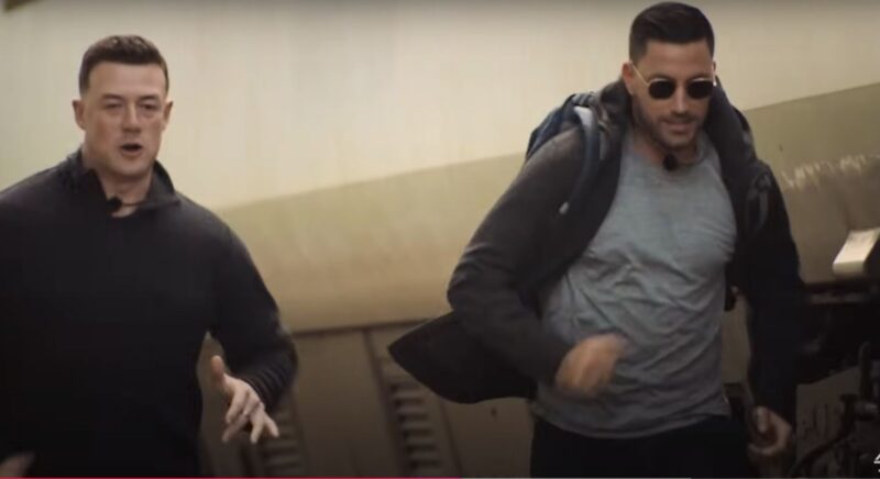 Giovanni Pernice and Kai Widdrington running
