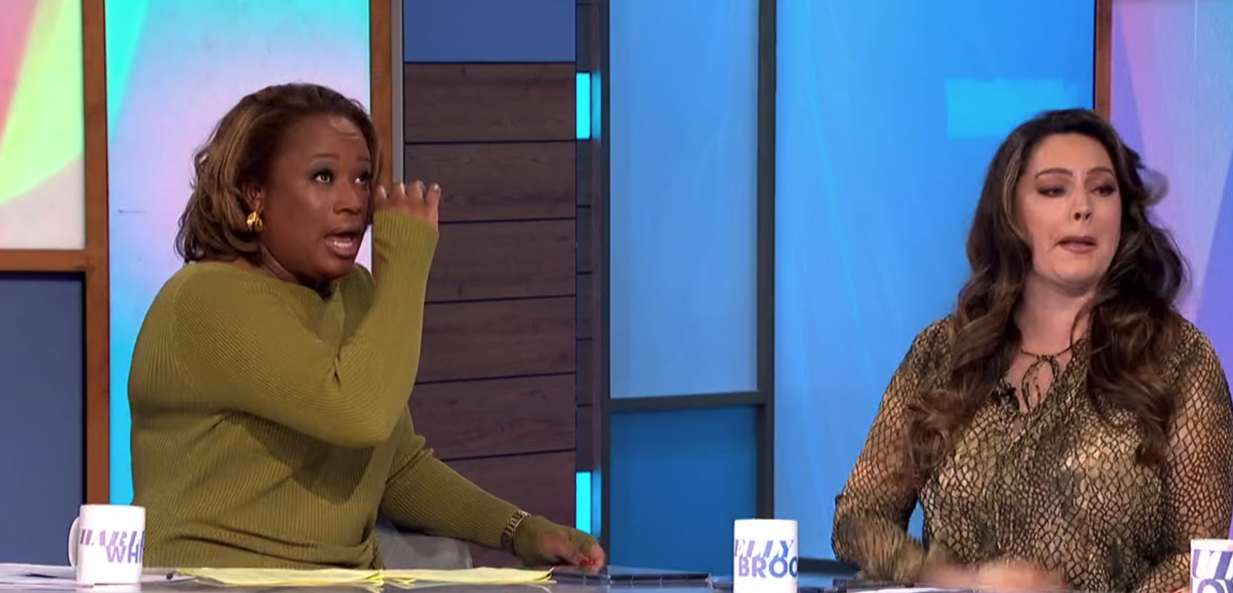 Charlene White and Kelly Brook crying on Loose Women