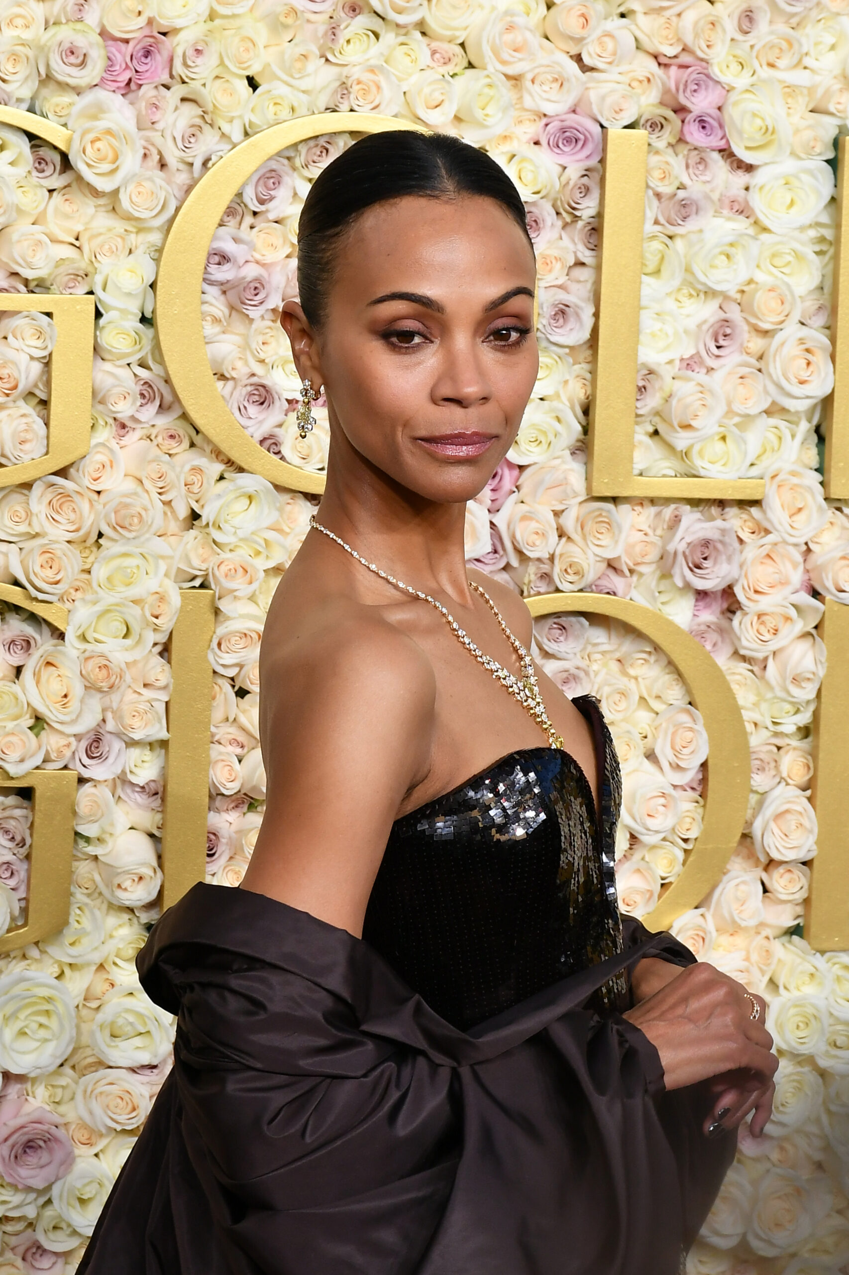 Zoe Saldana at the Golden Globes