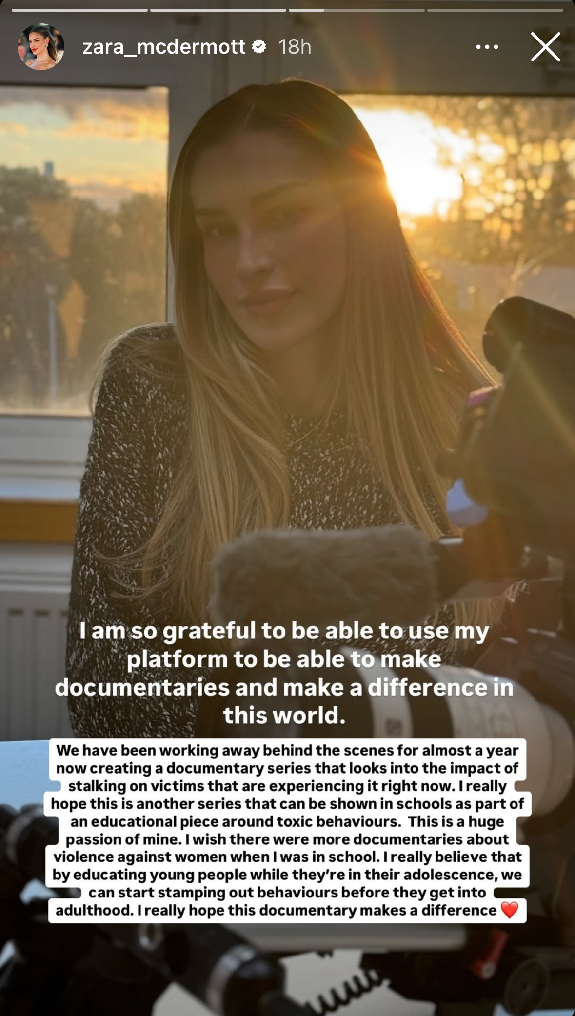 Zara McDermott Instagram Story