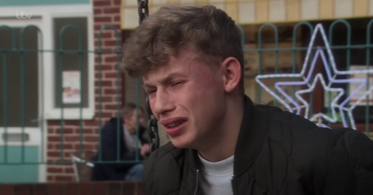Dylan crying on Corrie