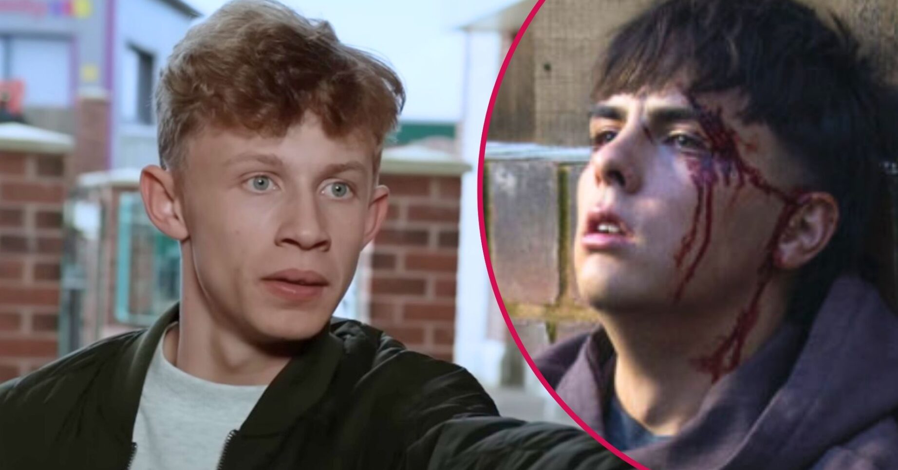 Composite image of Mason and Dylan on Corrie (Credit: ITV/Composite: ED!)