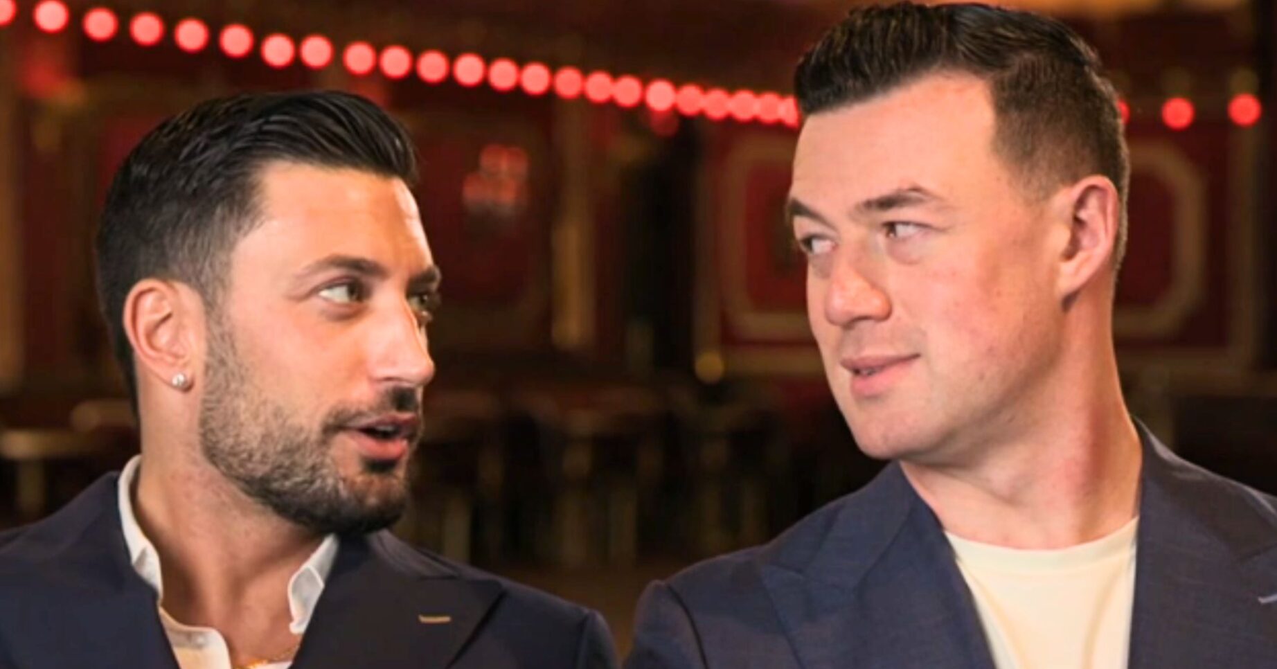Giovanni Pernice and Kai Widdrington on Celebrity Hunted