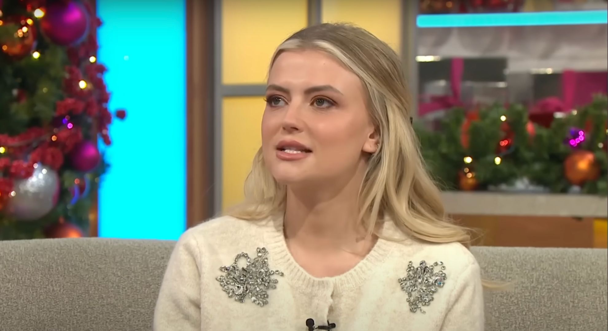Lucy Fallon speaking on Lorraine