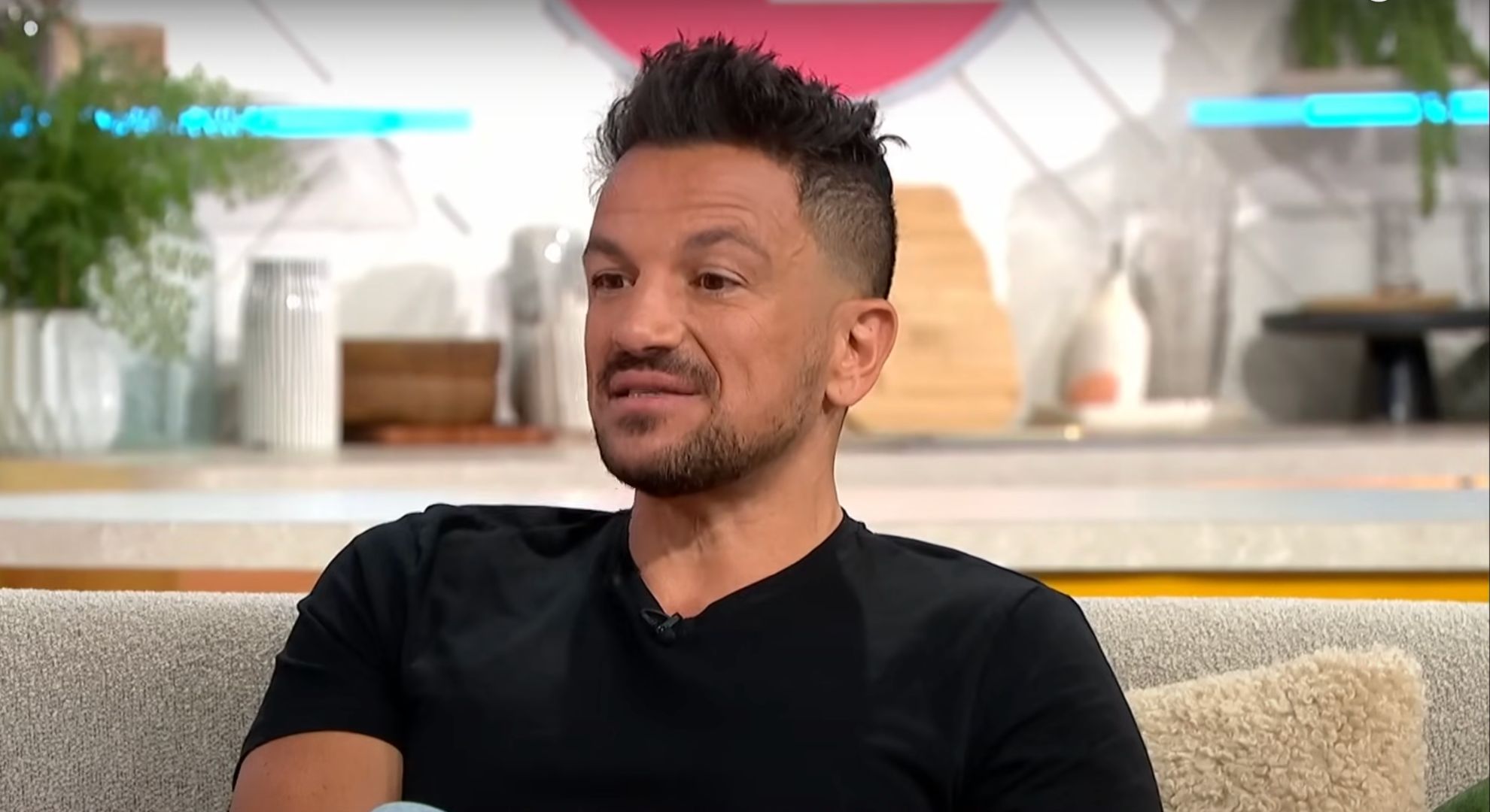 Peter Andre speaking on Lorraine