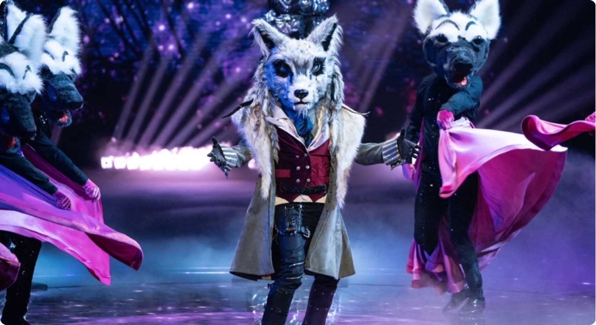 Wolf performing on The Masked Singer