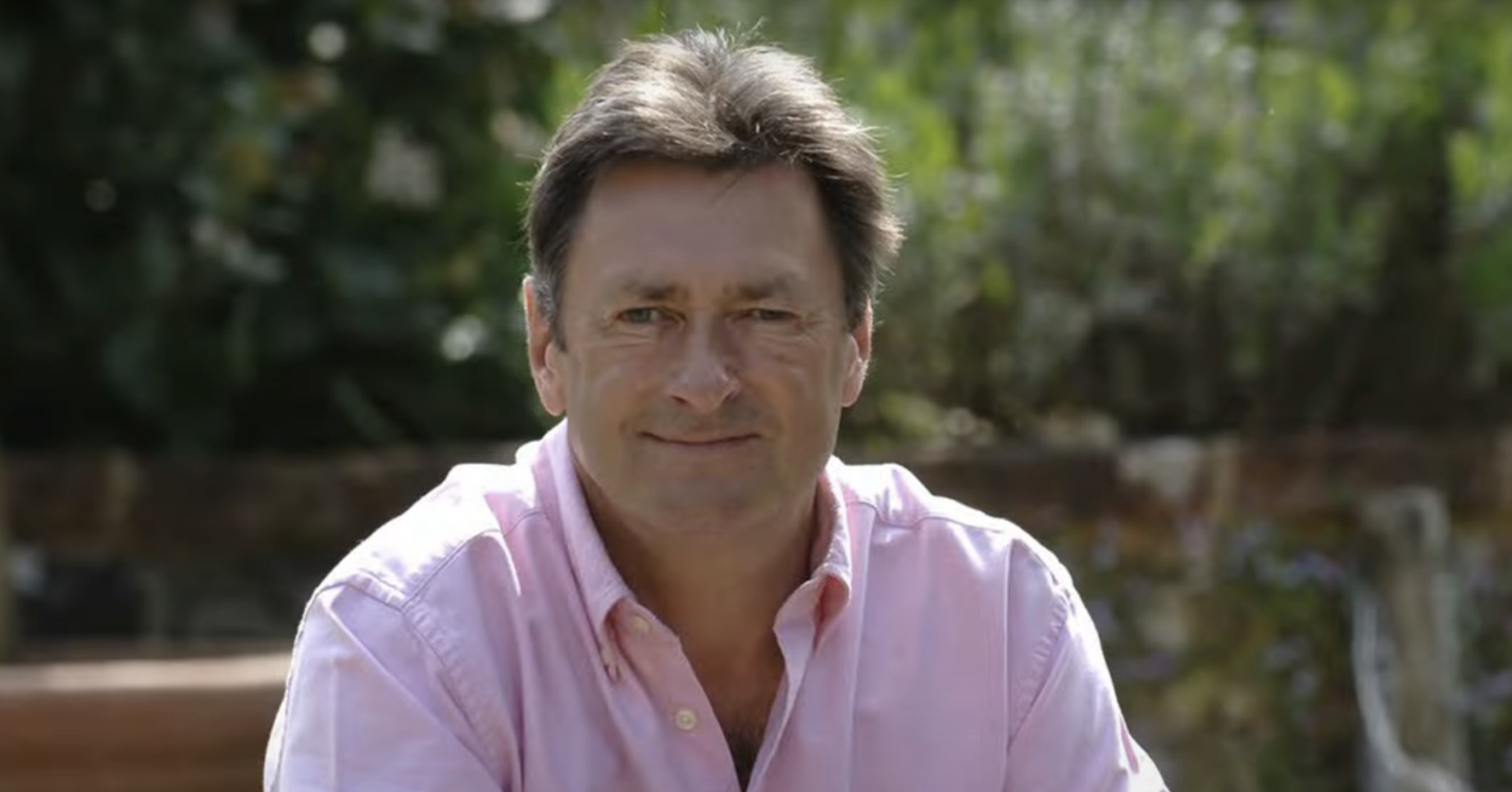 Alan Titchmarsh in the garden for National Garden Scheme