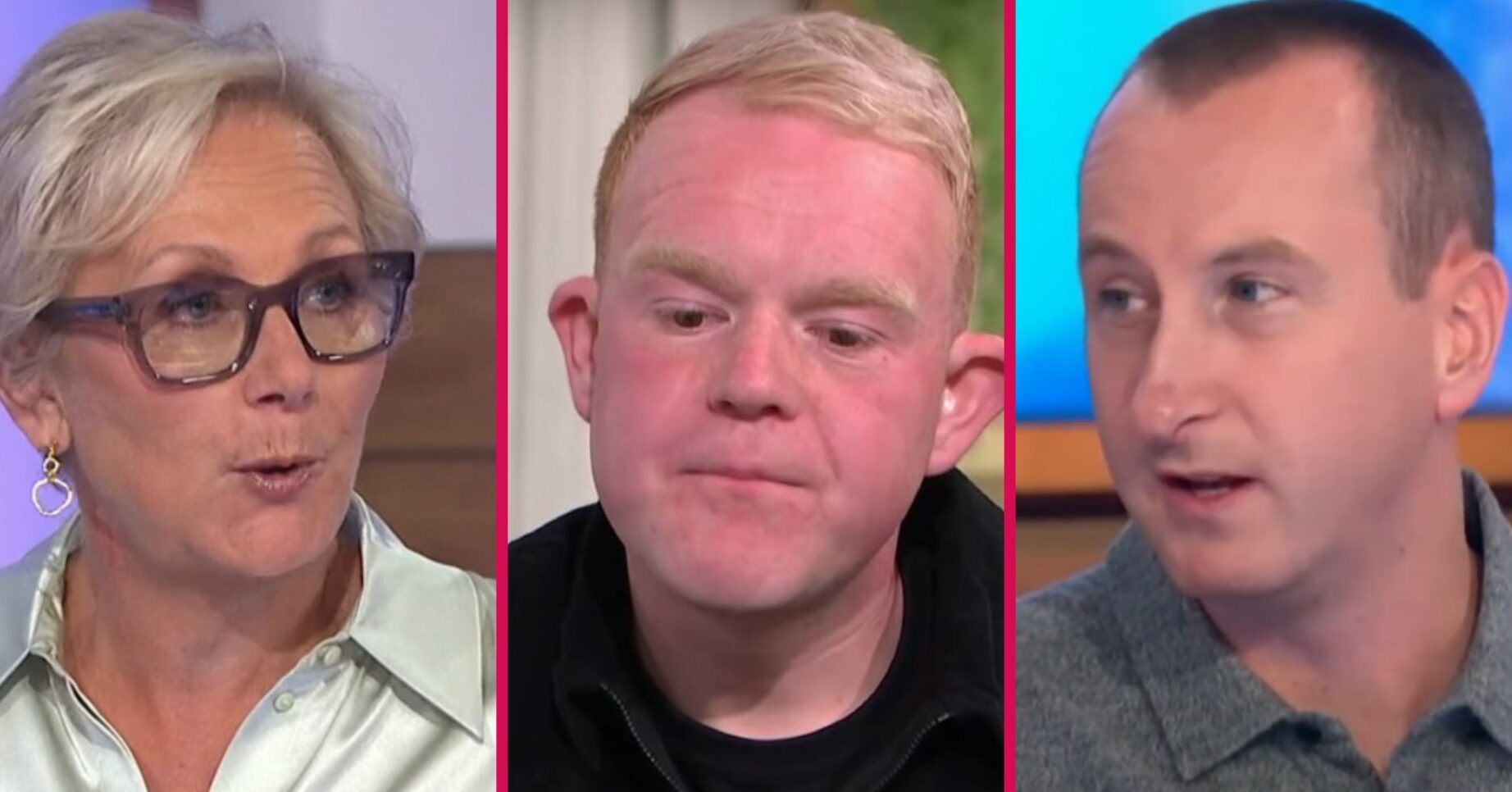 Composite image of Colson Smith, Andy Whyment and Sue Cleaver in interview (Credit: ITV/Composite: ED!)