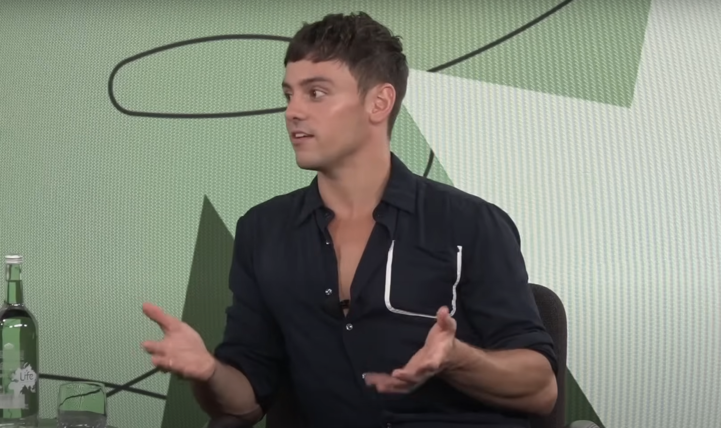 Tom Daley during a Google conference