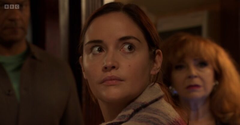 Lauren looks shocked on EastEnders