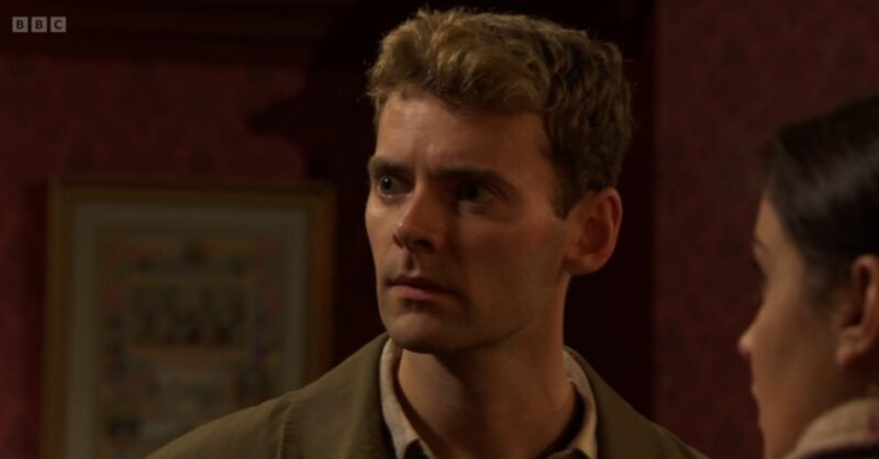 Peter looks shocked on EastEnders