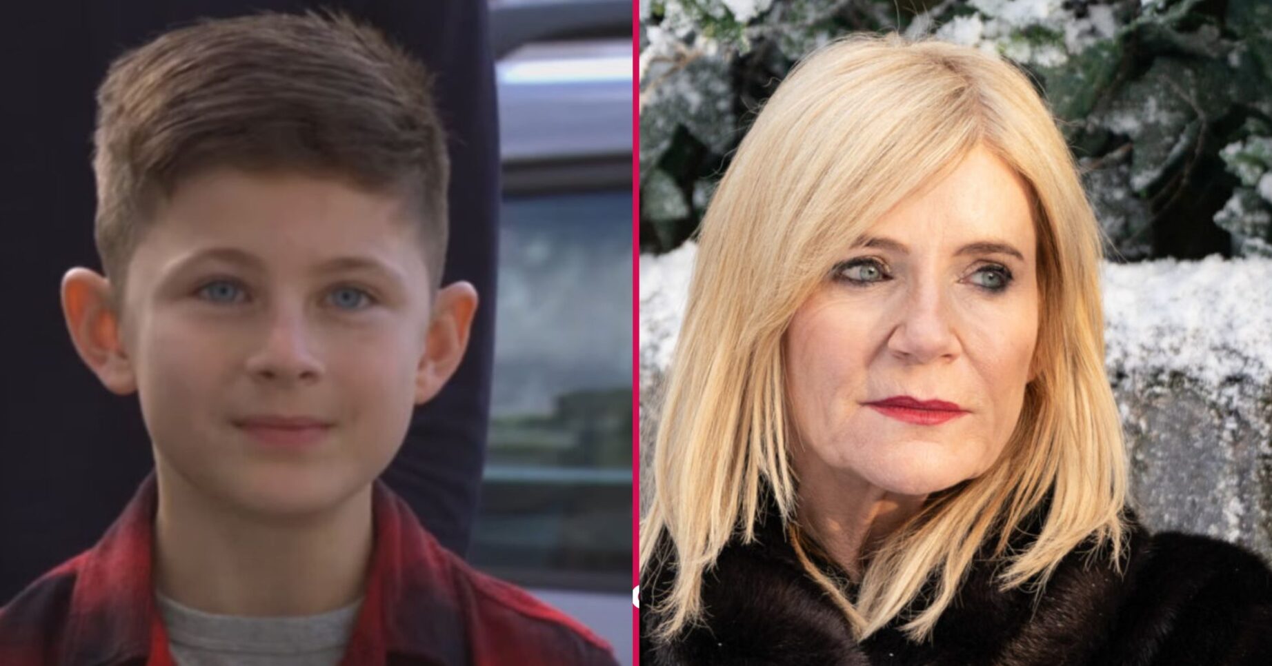 Composite image of Cindy and Louie on EastEnders (Credit: BBC/Composite: ED!)