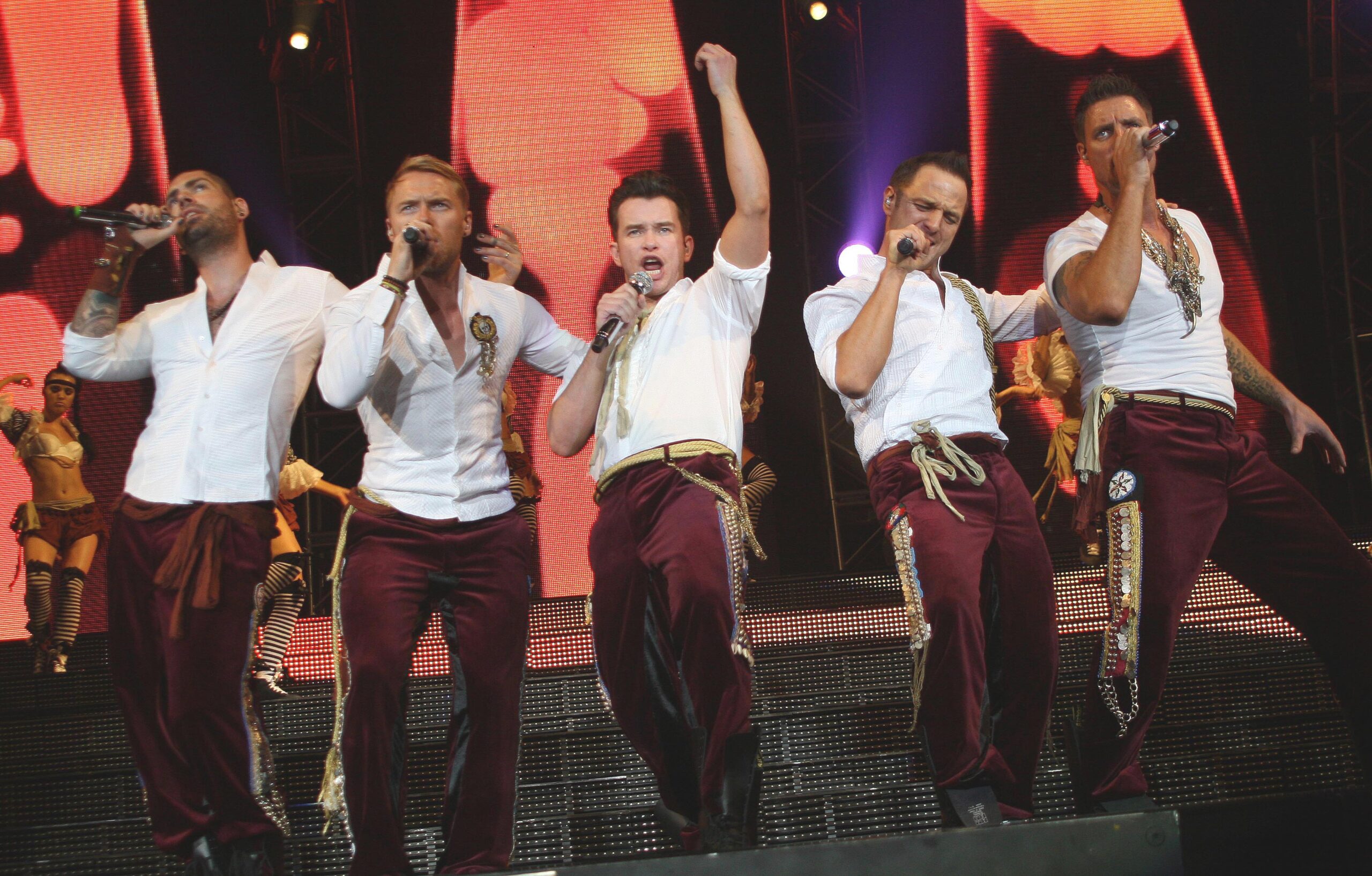 Boyzone during their tour months before Stephen died 