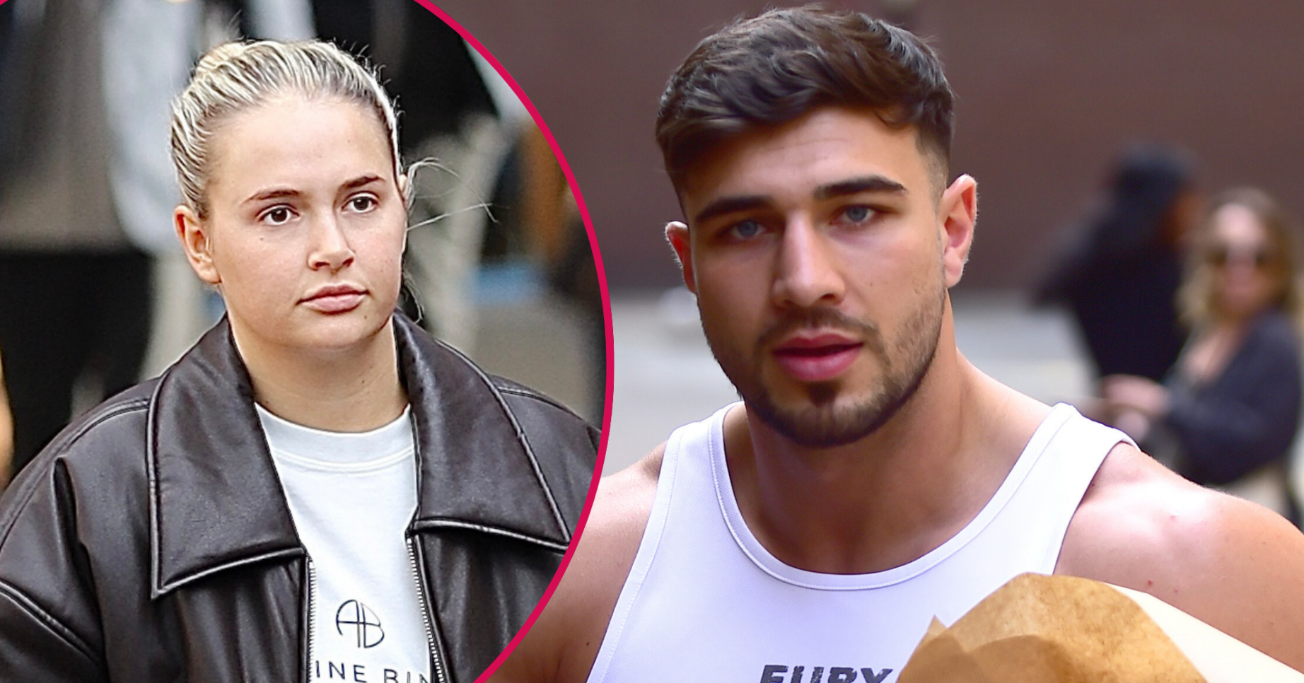 Molly-Mae Hague and Tommy Fury looking stern