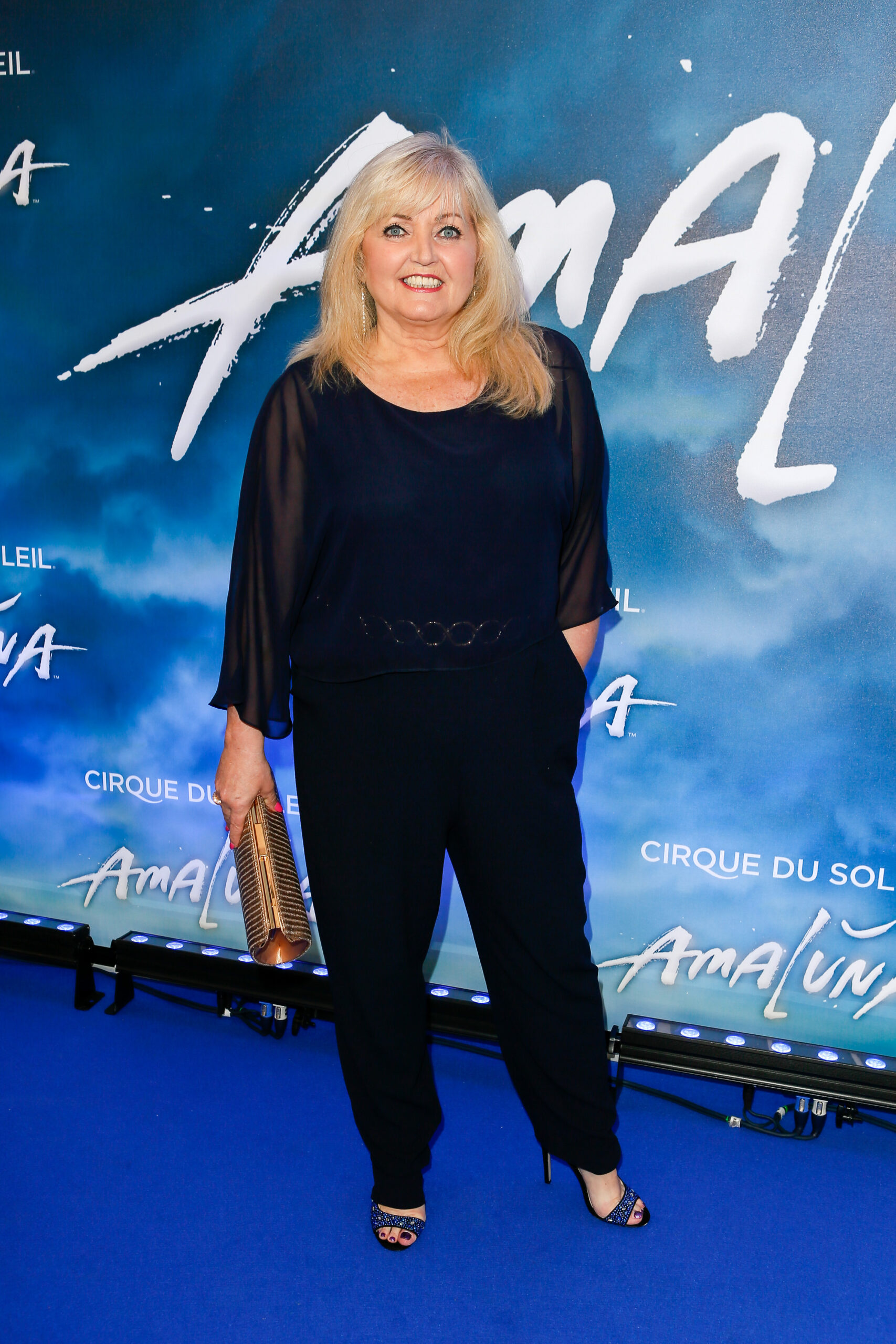 Linda Nolan wearing an all-black outfit