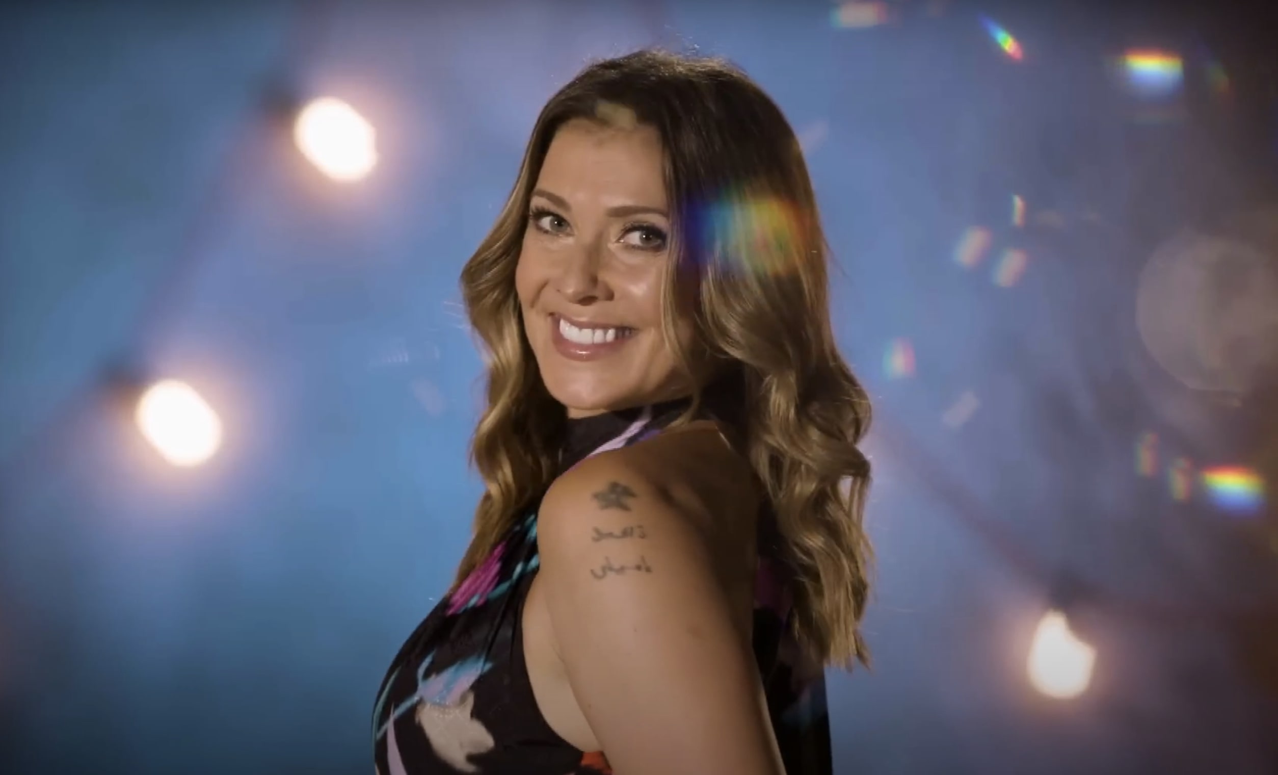 Kym Marsh in her intro video for BBC Strictly Come Dancing