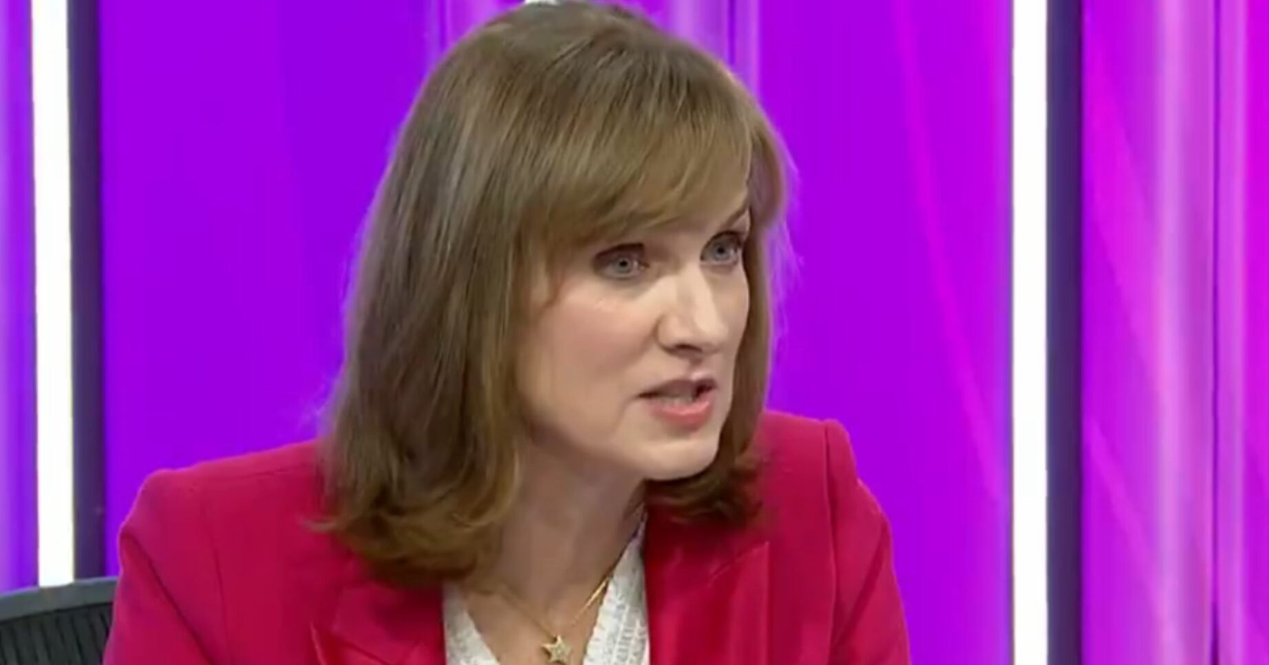 Screengrab featuring Fiona Bruce from Question Time