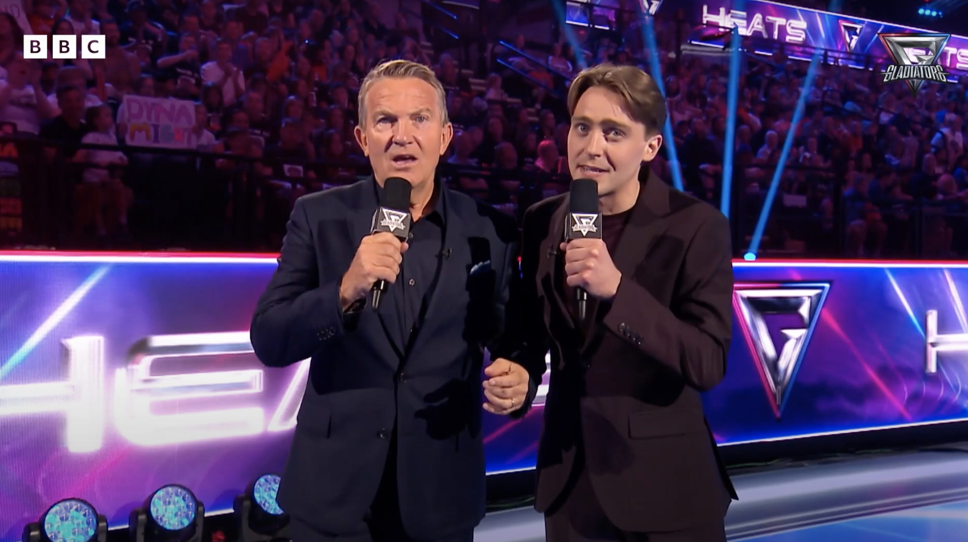Bradley and Barney Walsh present Gladiators together