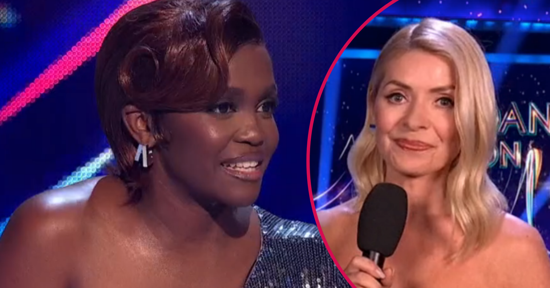 Oti Mabuse and Holly Willoughby on Dancing On Ice