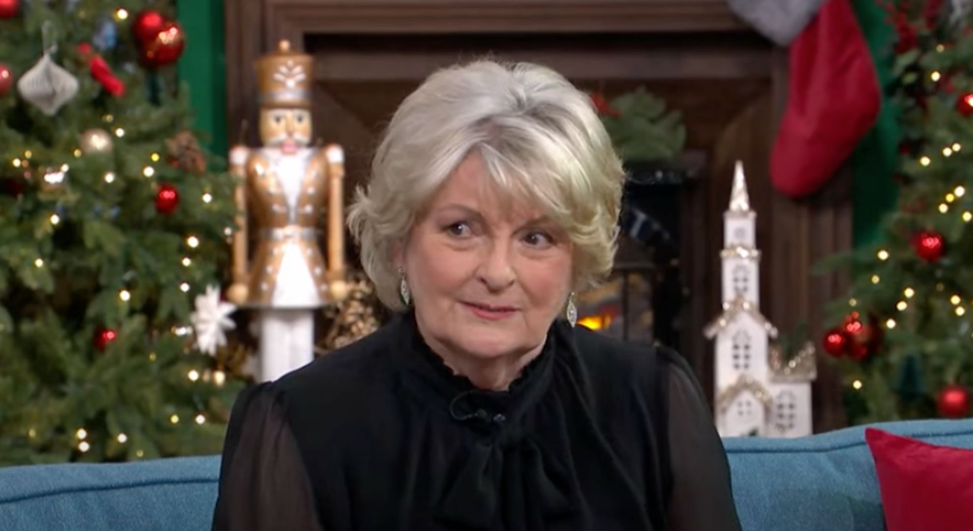 Brenda Blethyn sits on the This Morning sofa